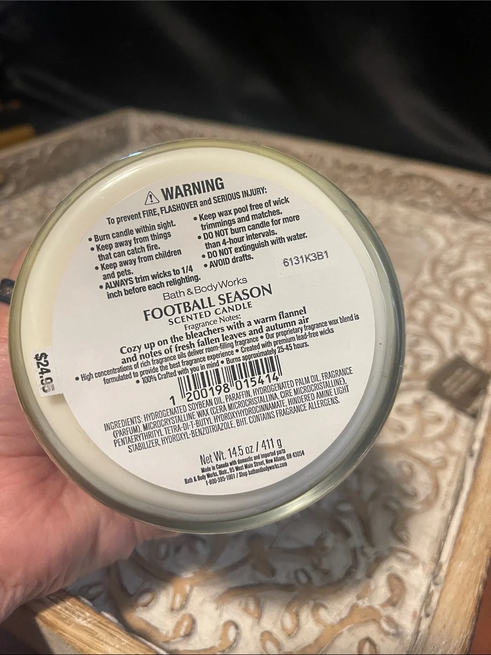 Bath & Body Works Football Season Candle - Yellow and Green